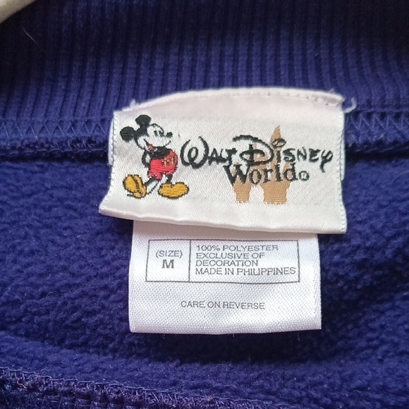 Vintage Walt Disney World Tigger Embroidered Sweatshirt Purple Fleece Mock Neck - Picture 3 of 5